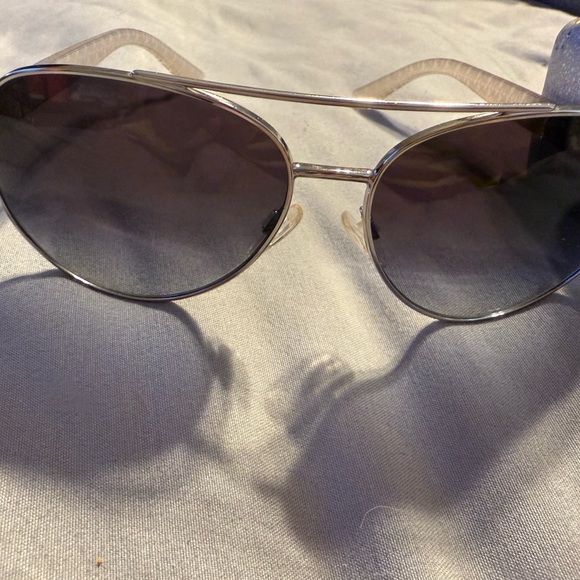 Michael Kors Silver Aviator Sunglasses - Picture 1 of 4